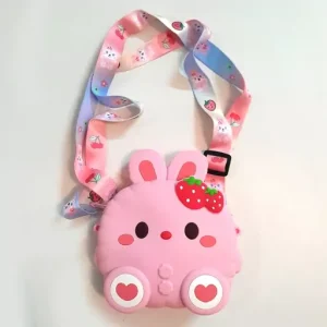 کیف سیلیکونی عروسکی صورتی
